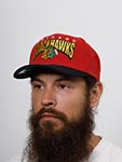 Бейсболка MITCHELL NESS арт. HHSS6642-CBHYYPPPRED1 Chicago Blackhawks NHL (красный / черный)